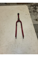 26" threaded fork, red, 7/8"/196mm