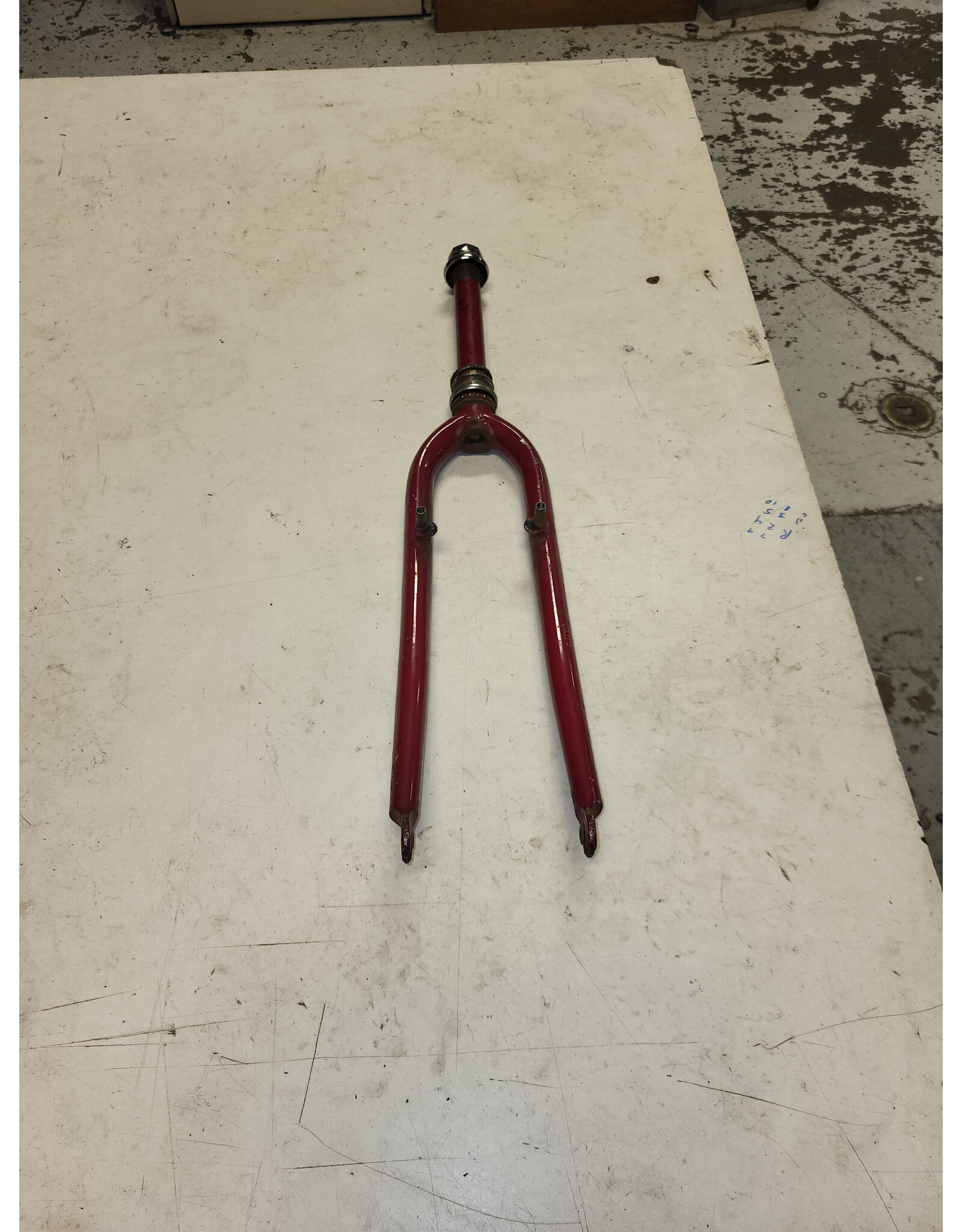 26" threaded fork, red, 7/8"/196mm