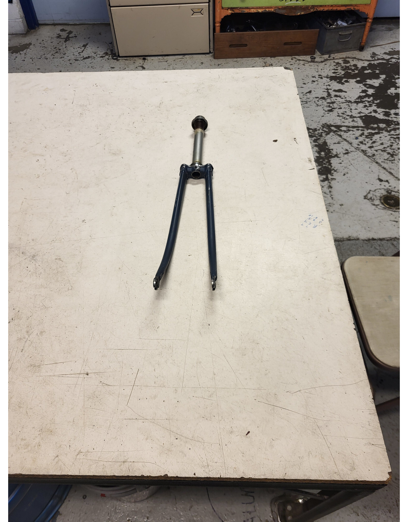 27" threaded fork, blue, 1"/195mm