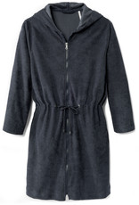 CALIDA Cotton Hooded Zip Front Robe
