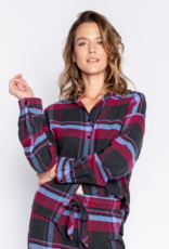 PJ Salvage LONG SLEEVE TOP MAD FOR PLAID