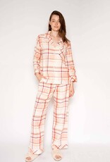 LATTELOVE Berry Plaid Flannel PJ Set