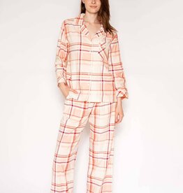 LATTELOVE Berry Plaid Flannel PJ Set