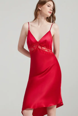 SaySilk Silk and Lace Chemise