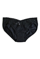 HANKY PANKY Cotton V-Kini with Lace