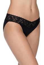 HANKY PANKY Cotton V-Kini with Lace