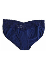HANKY PANKY Cotton V-Kini with Lace