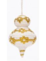 Woven Bulb Metallic Ornament - Gold