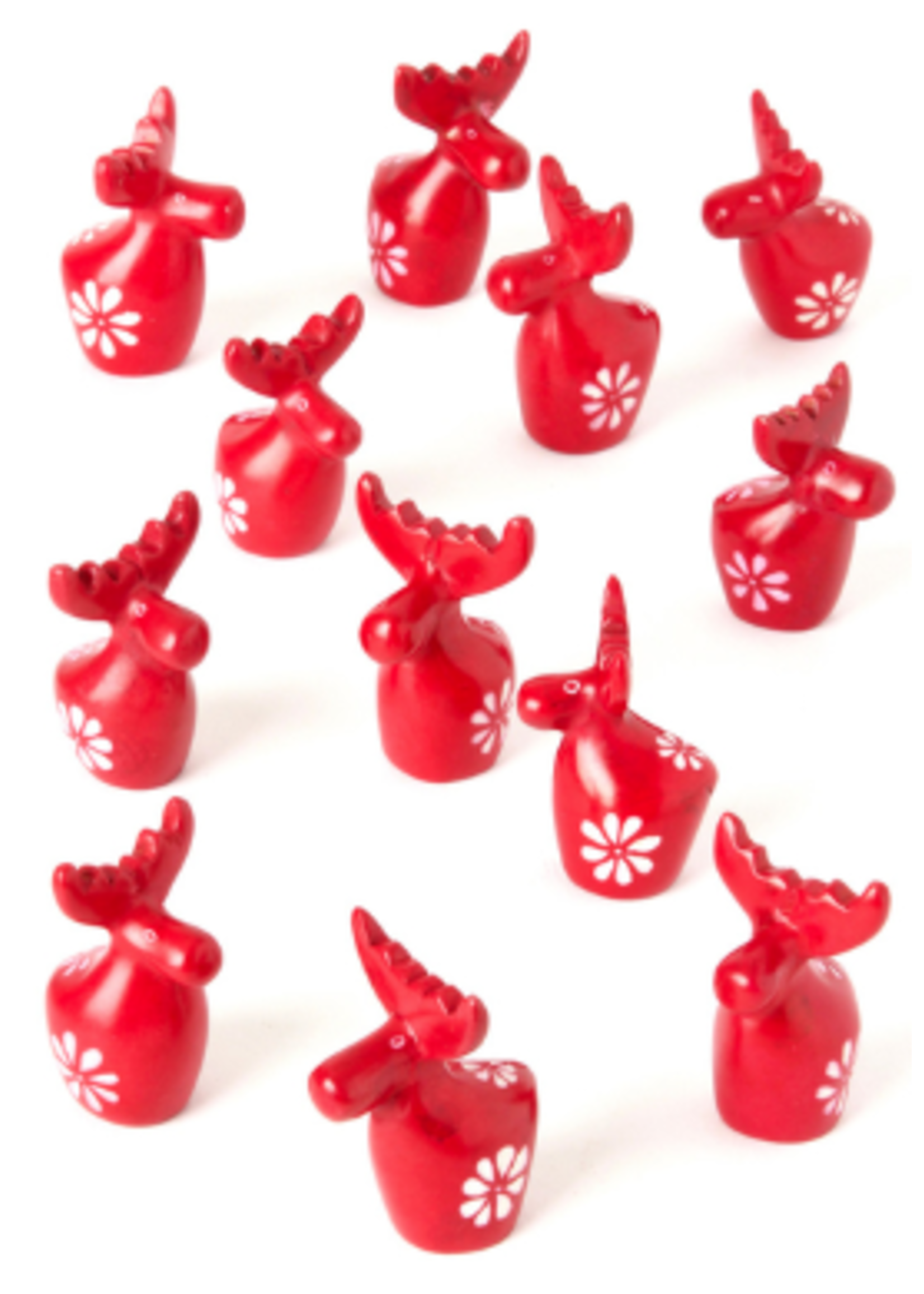 Miniature Red Reindeer Soapstone