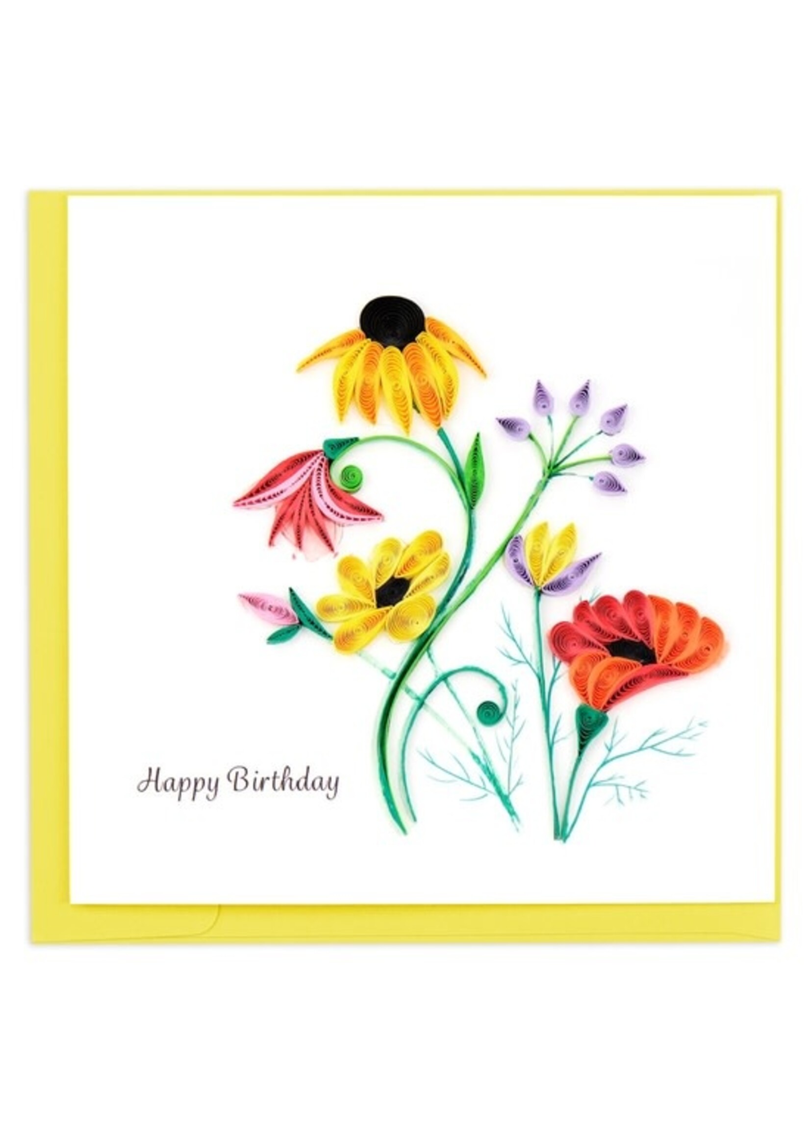 Quilled Card - Wildflower Birthday Blooms