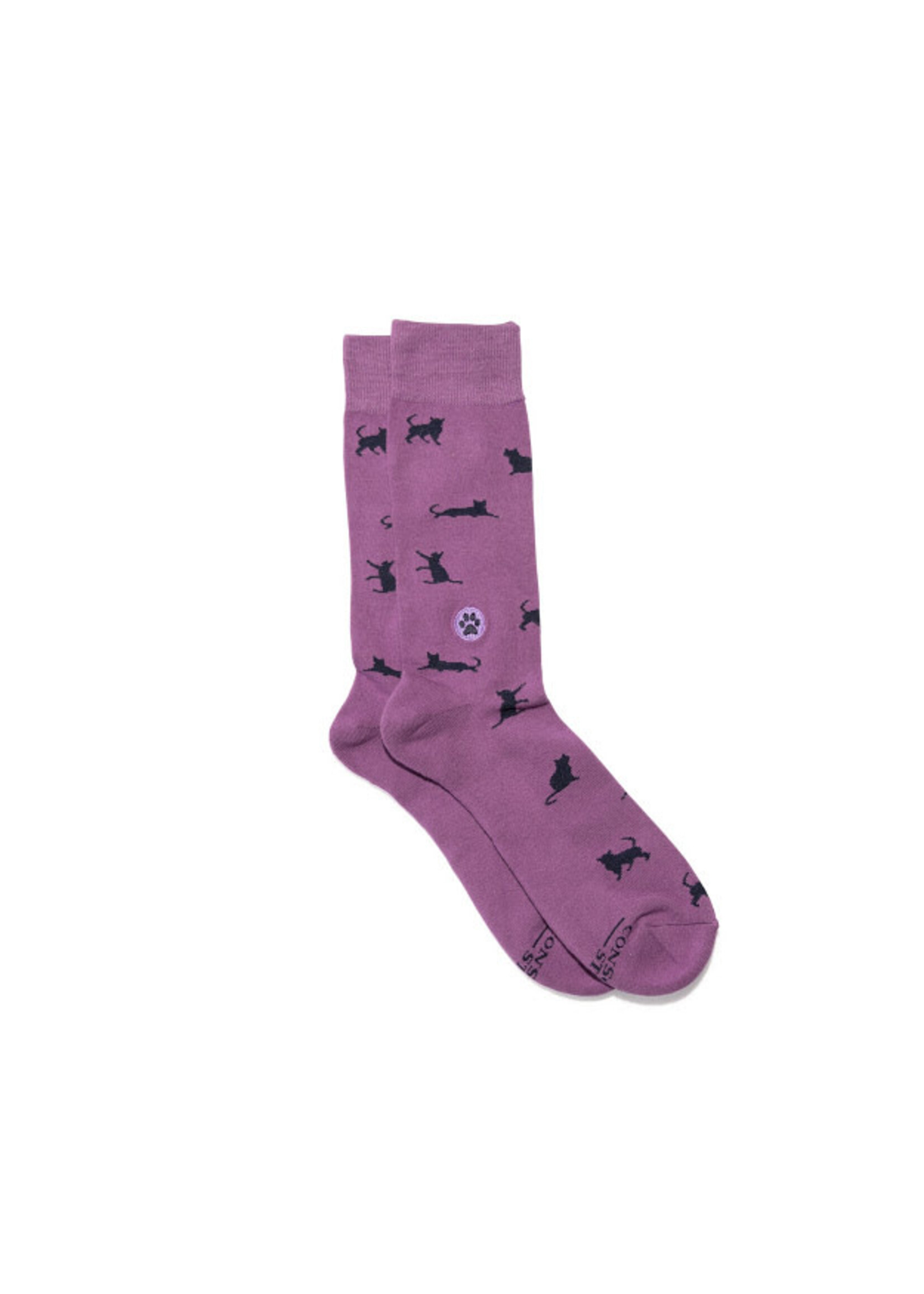 Socks that Save Cats Purple