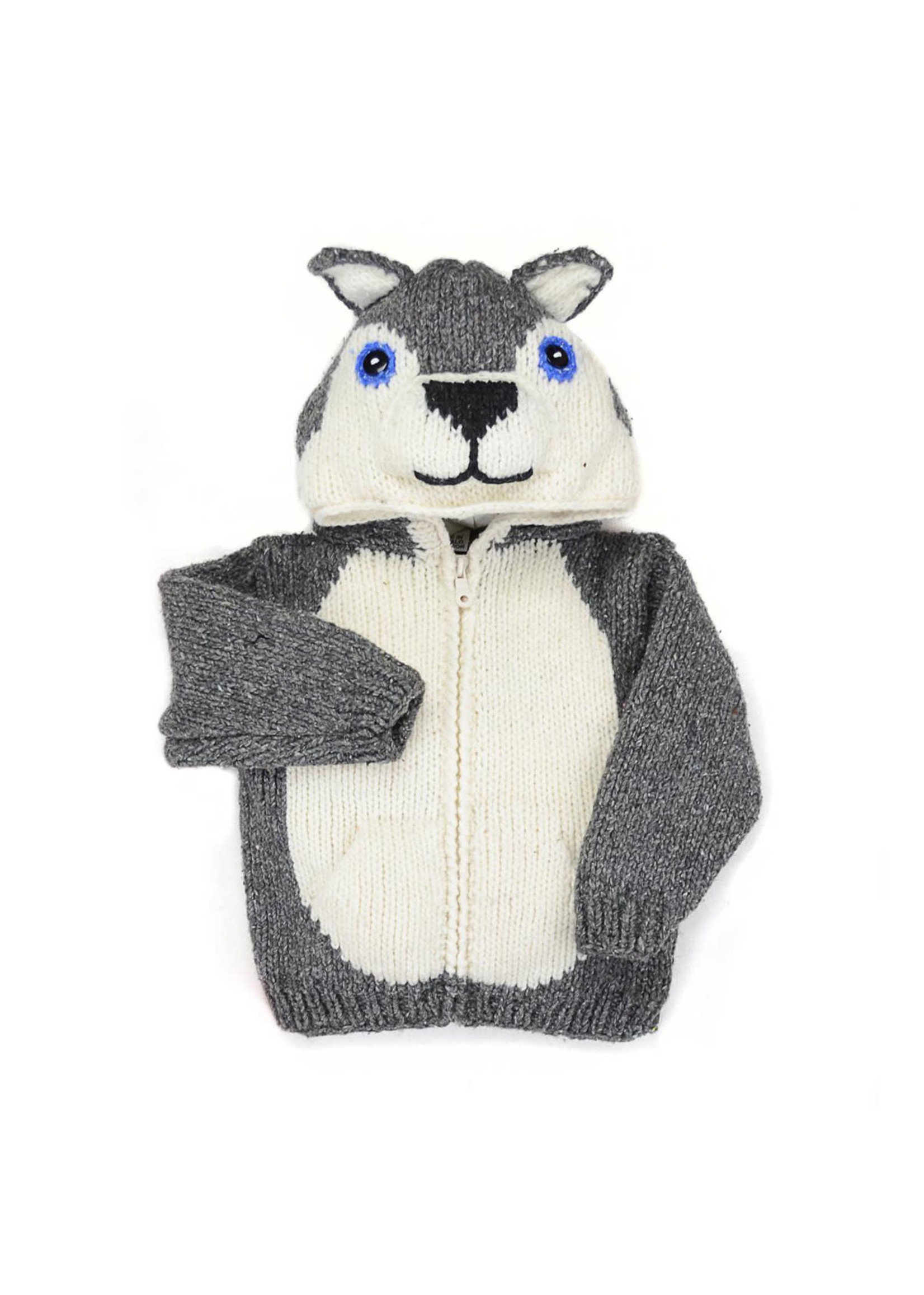 Kids Animal Sweater - Wolf