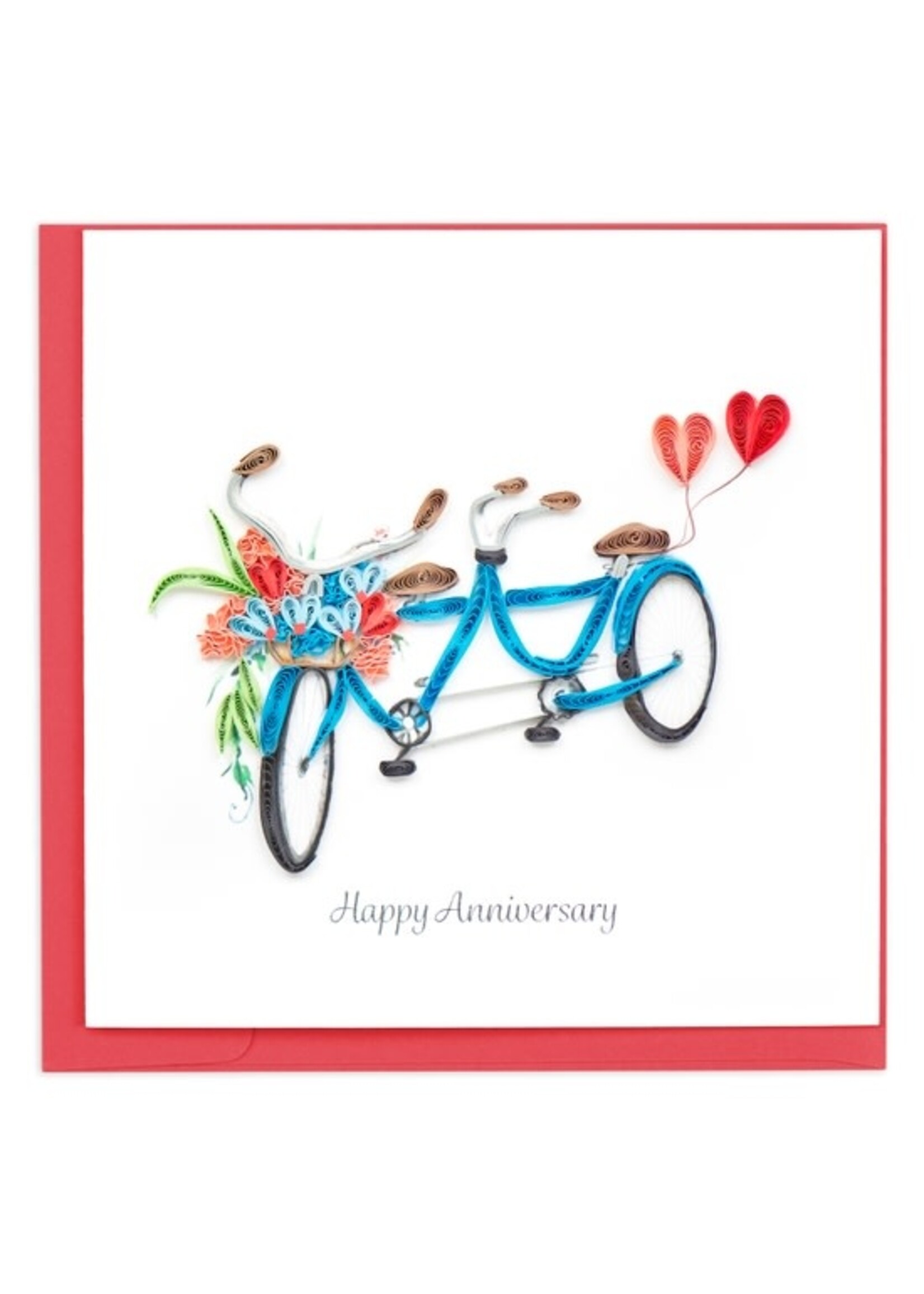 Quilled Card - Tandem Bicycle
