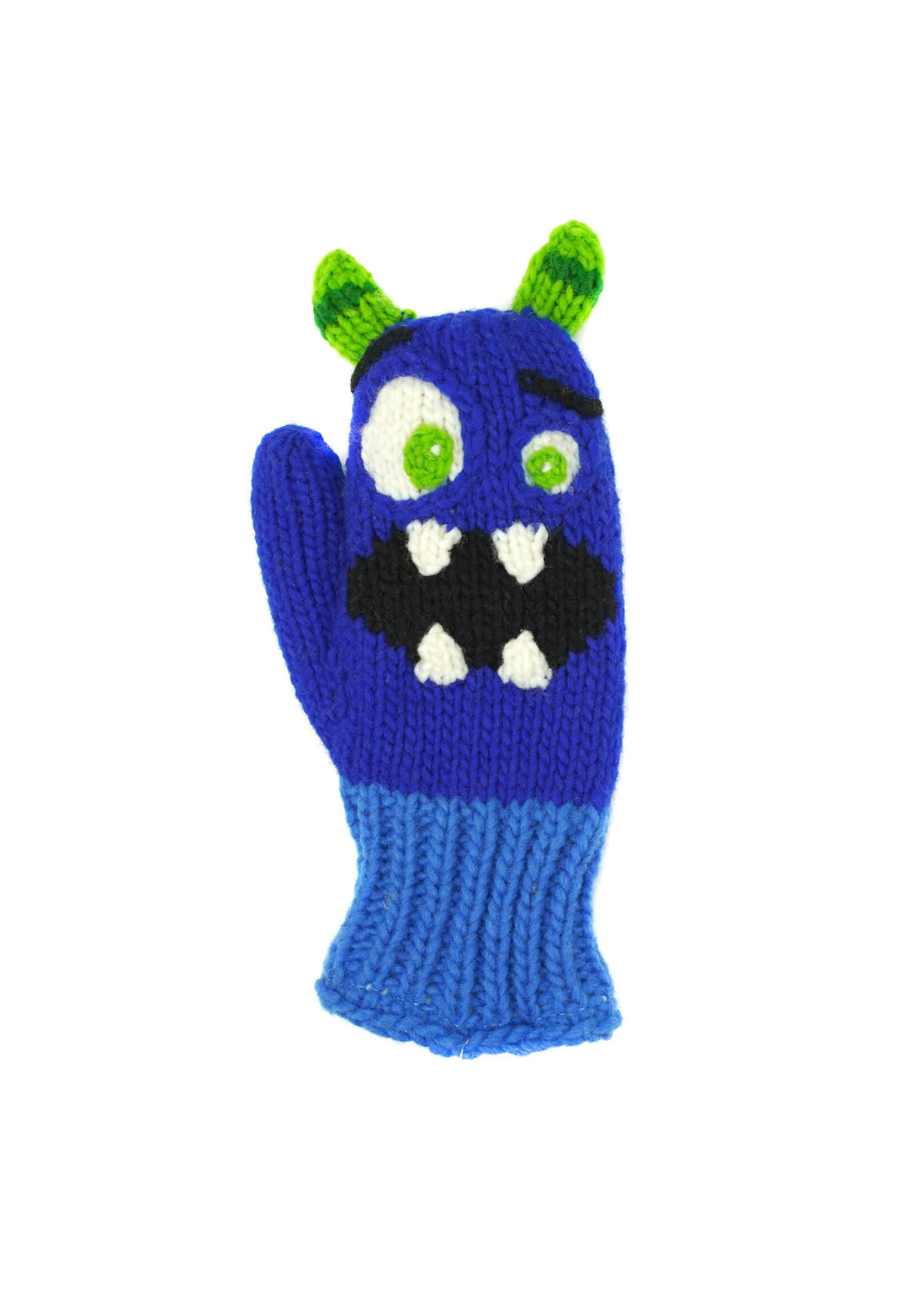 Mittens - Fleece Monster Blue