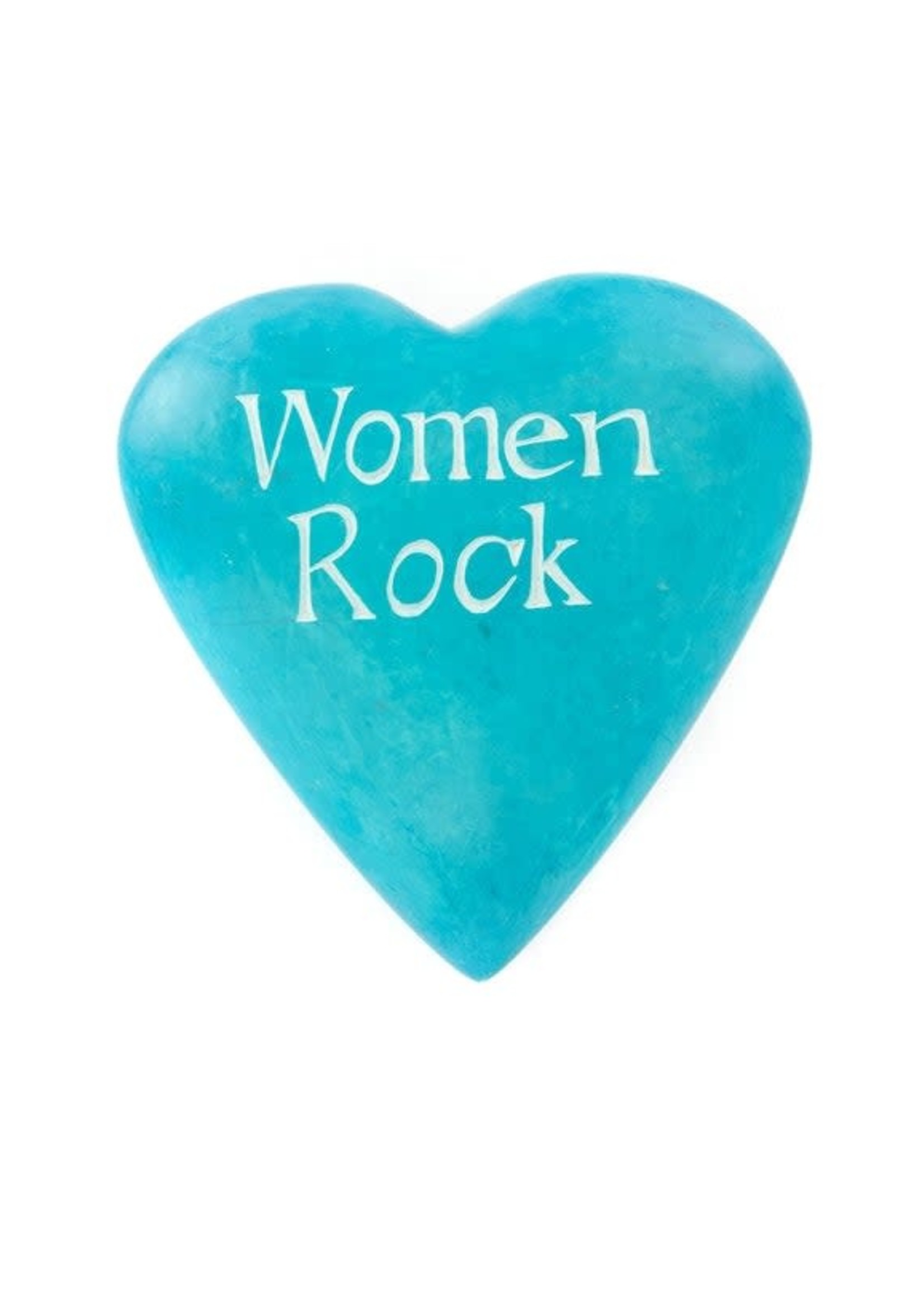 Soapstone Heart Large - Women Rock Blue