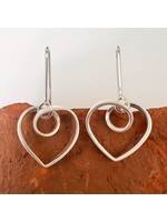Earrings - Sterling Silver Heart to Heart