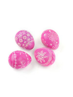 Soapstone Egg - Pink Etched Floral Design Assorted