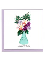 Quilled Card - Birthday Flower Vase