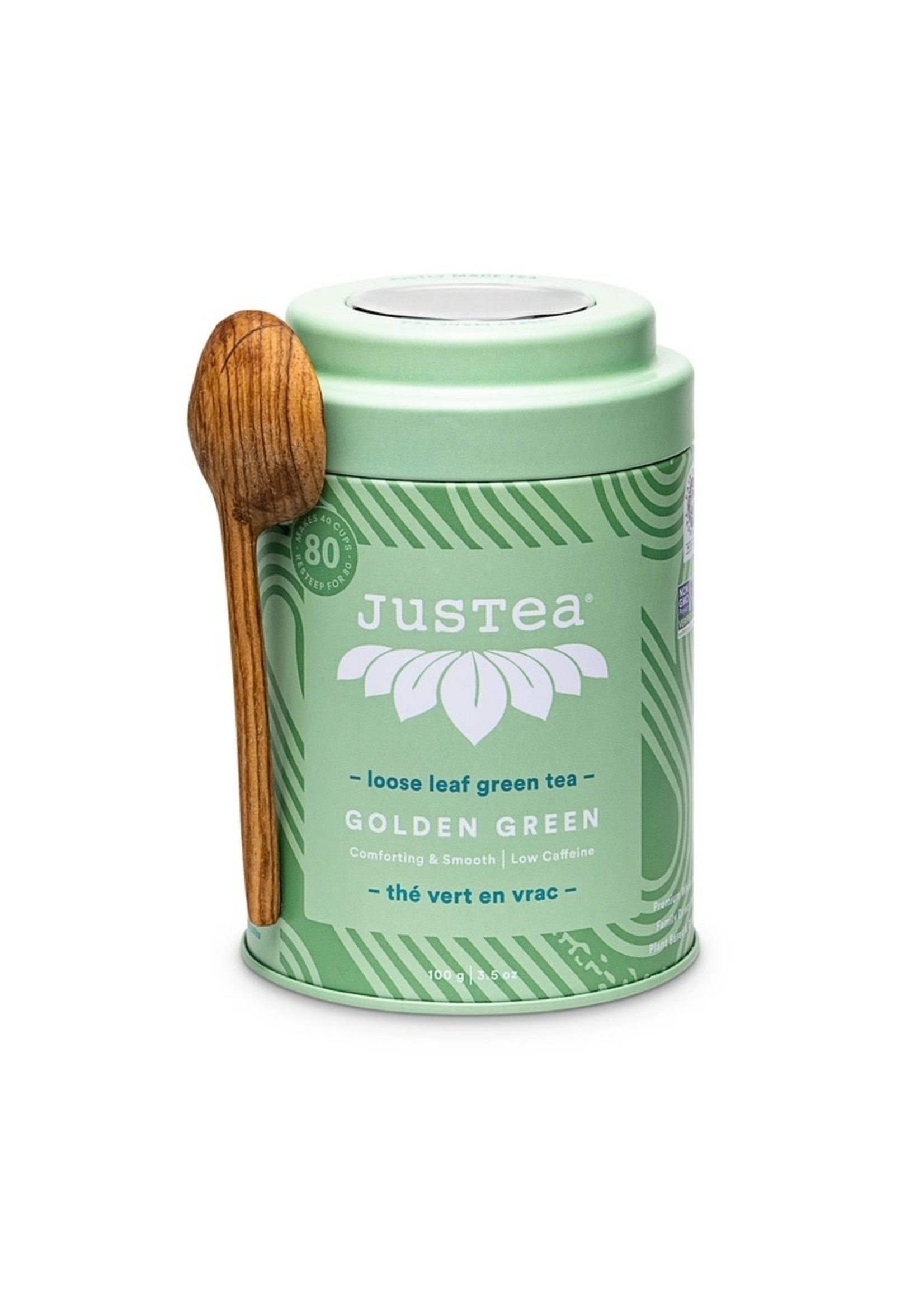 Tea - Loose Leaf Golden Green Tin w/ Spoon