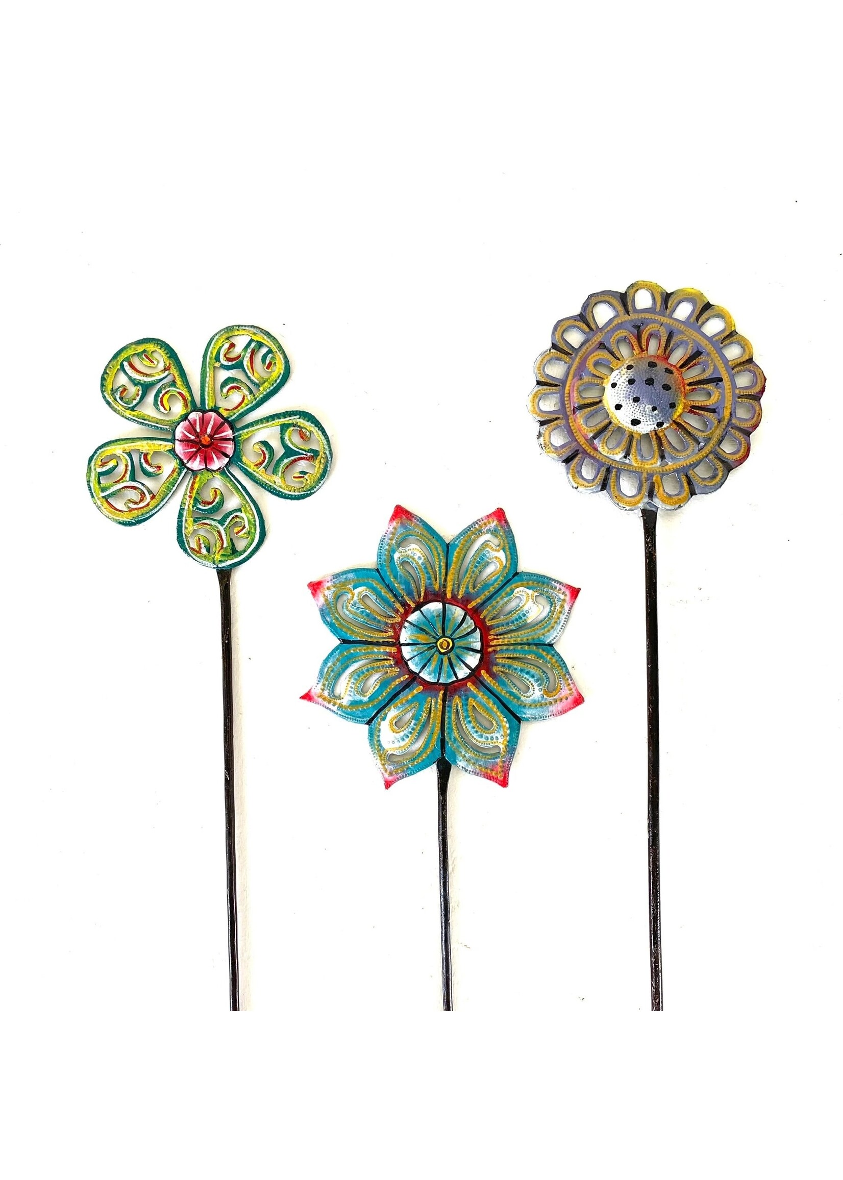 Garden Stake - Painted St. Claude Flower Assorted