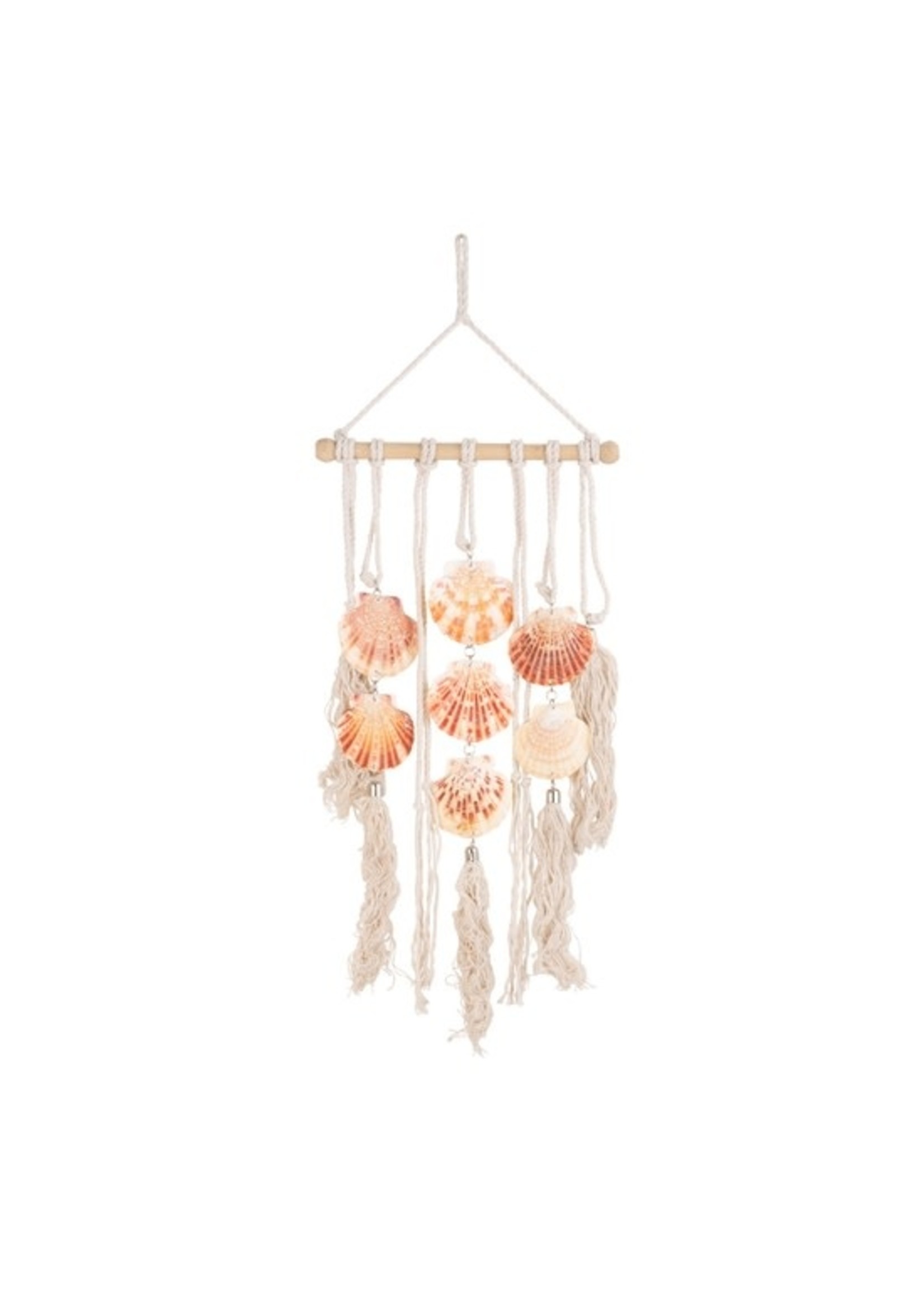 Macrame Hanging - Shells w/ Wood Rod