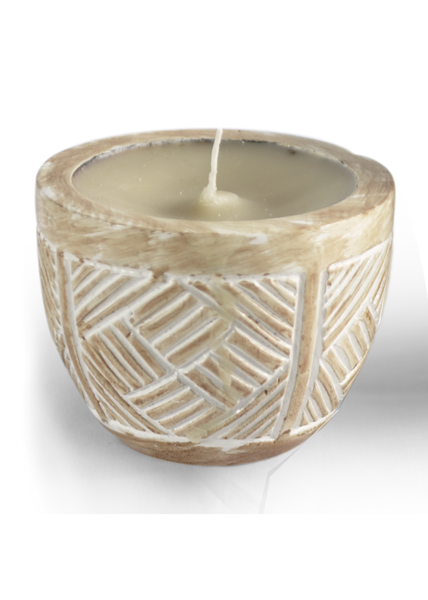 Candle - Basket-Weave Soy/Beeswax Patchouli/Vetiver Small