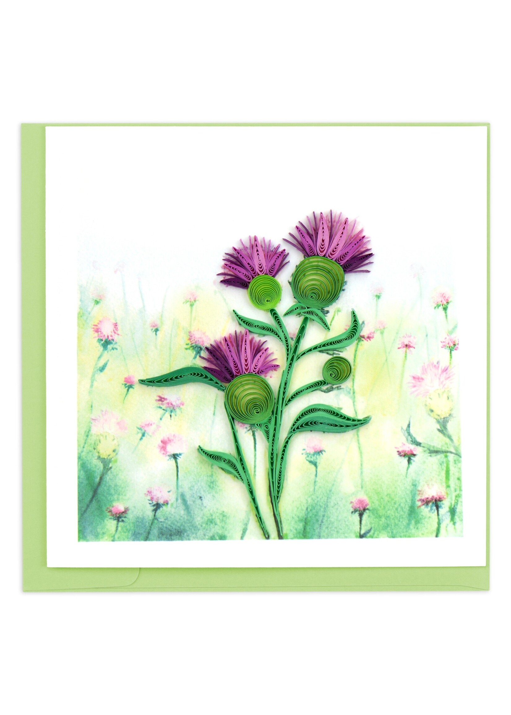 Quilled Card - Thistle