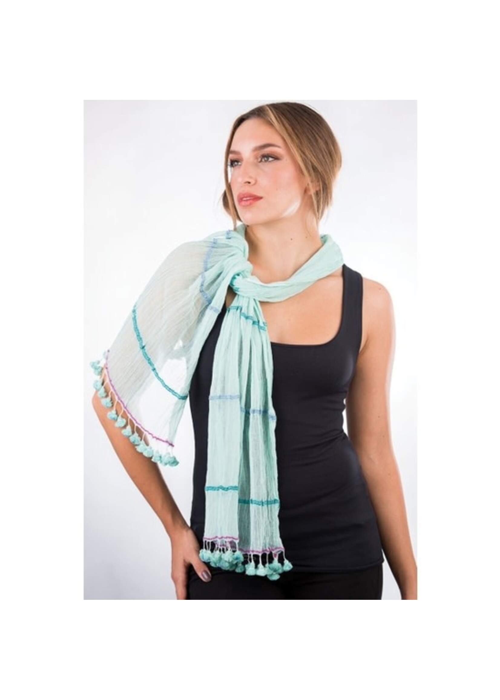 Scarf - Radhika w/ Tassels Cotton