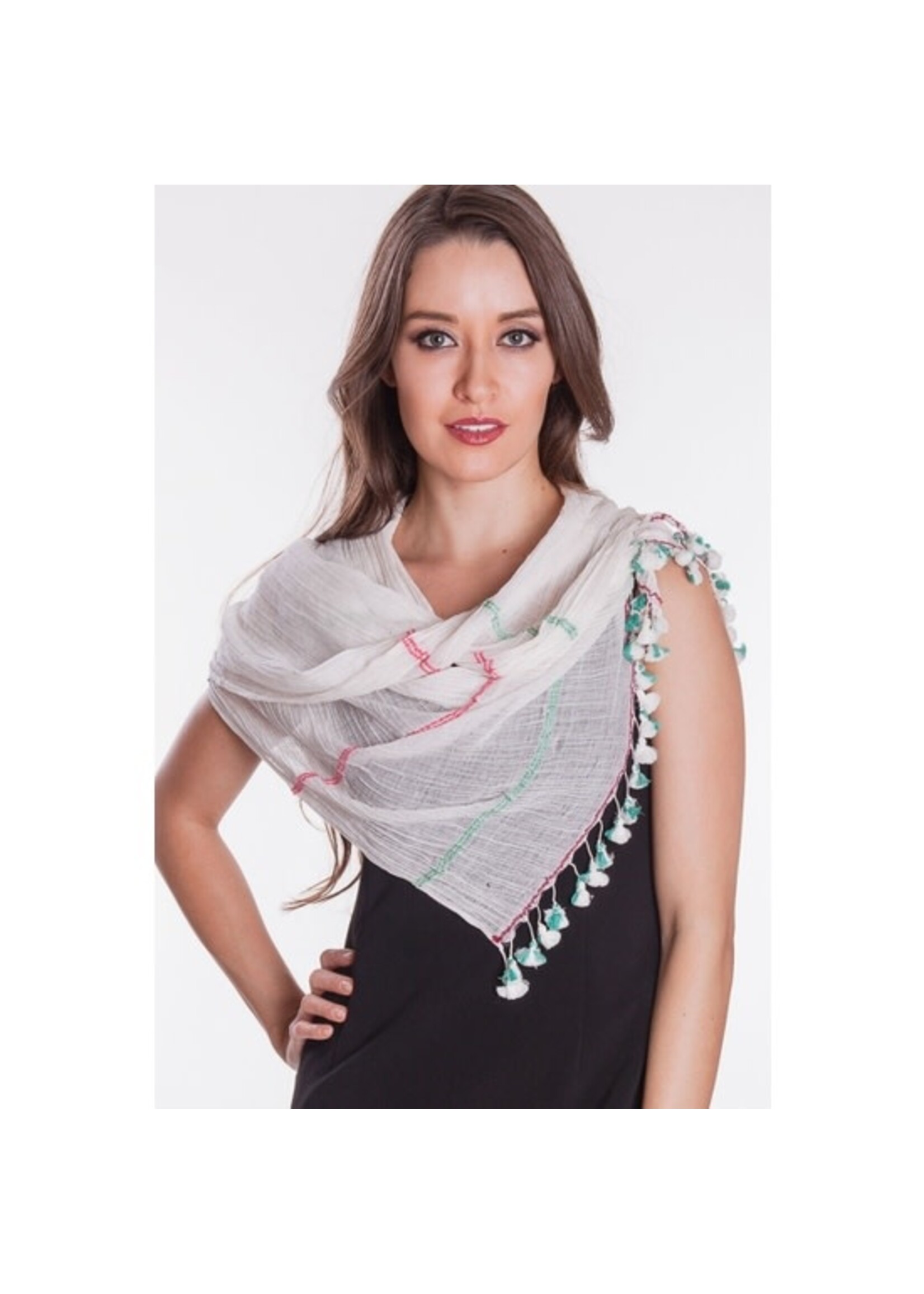 Scarf - Radhika w/ Tassels Cotton