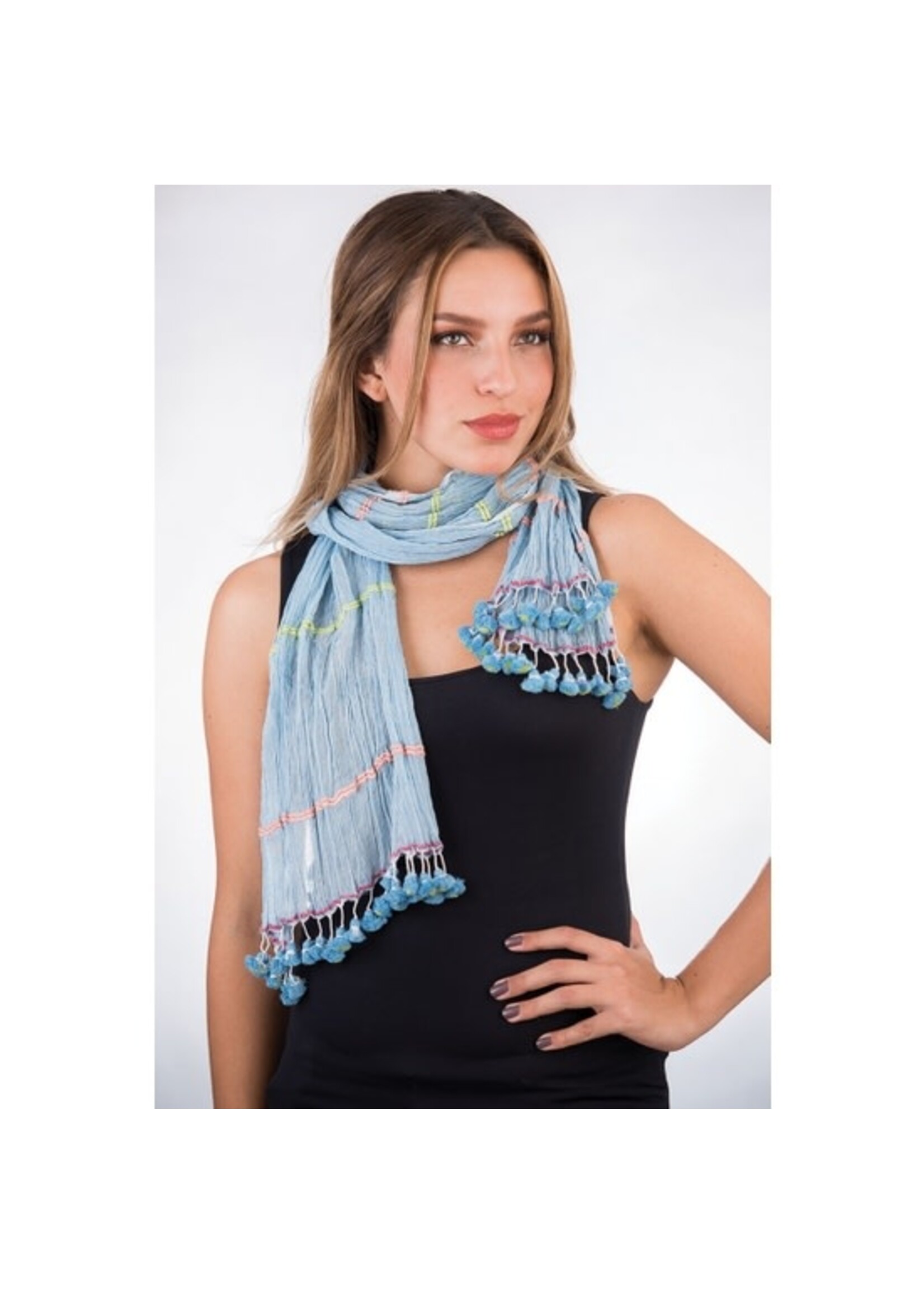 Scarf - Radhika w/ Tassels Cotton