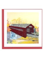 Quilled Card - Autumn Covered Bridge