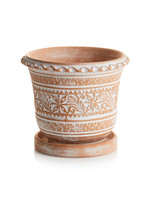 Planter - Large Garden w/ Saucer Whitewashed Terracotta