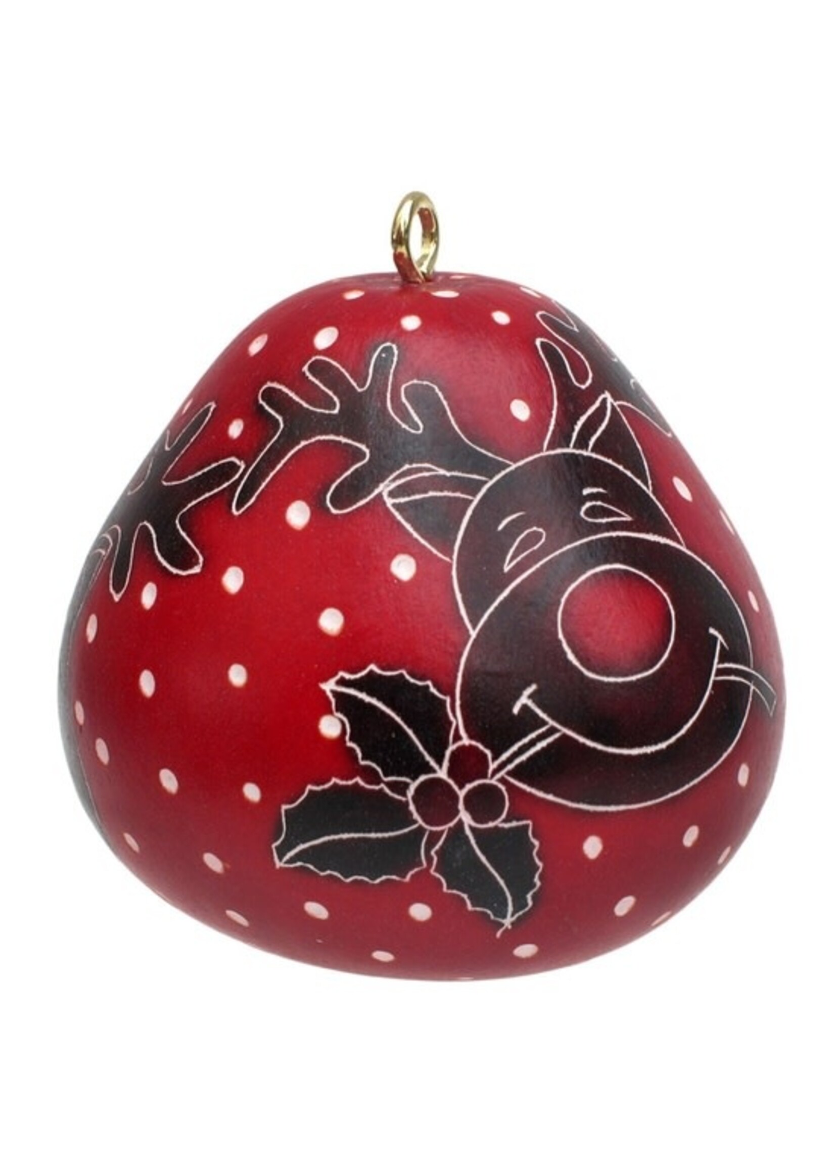 Ornament - Gourd Mini Rudolph Assorted