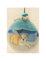 Ornament - Bull Dog Recycled Glass