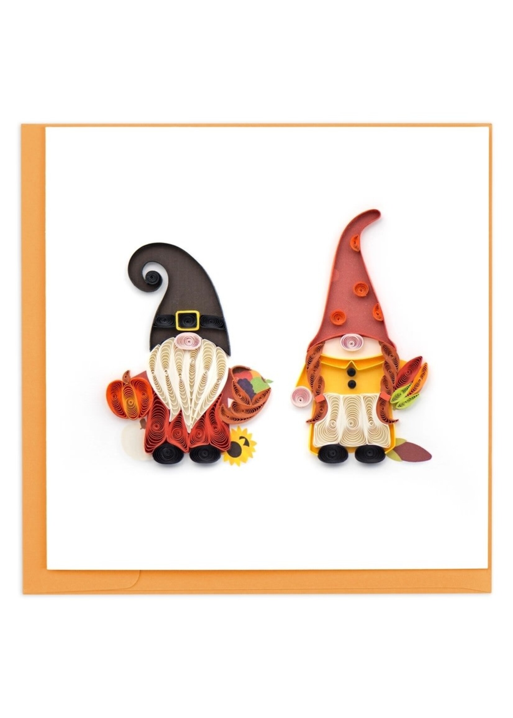Quilled Card - Thanksgiving Gnomes