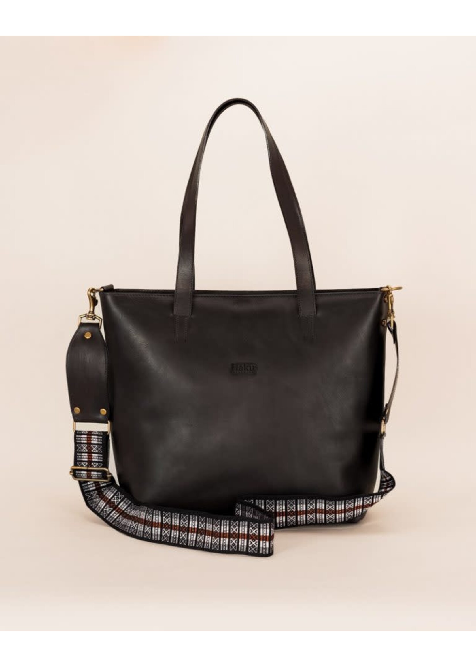 Leather Tote- Awana Black