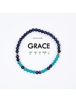 Bracelet - Morse Code Grace Dark Grey & Sea Blue