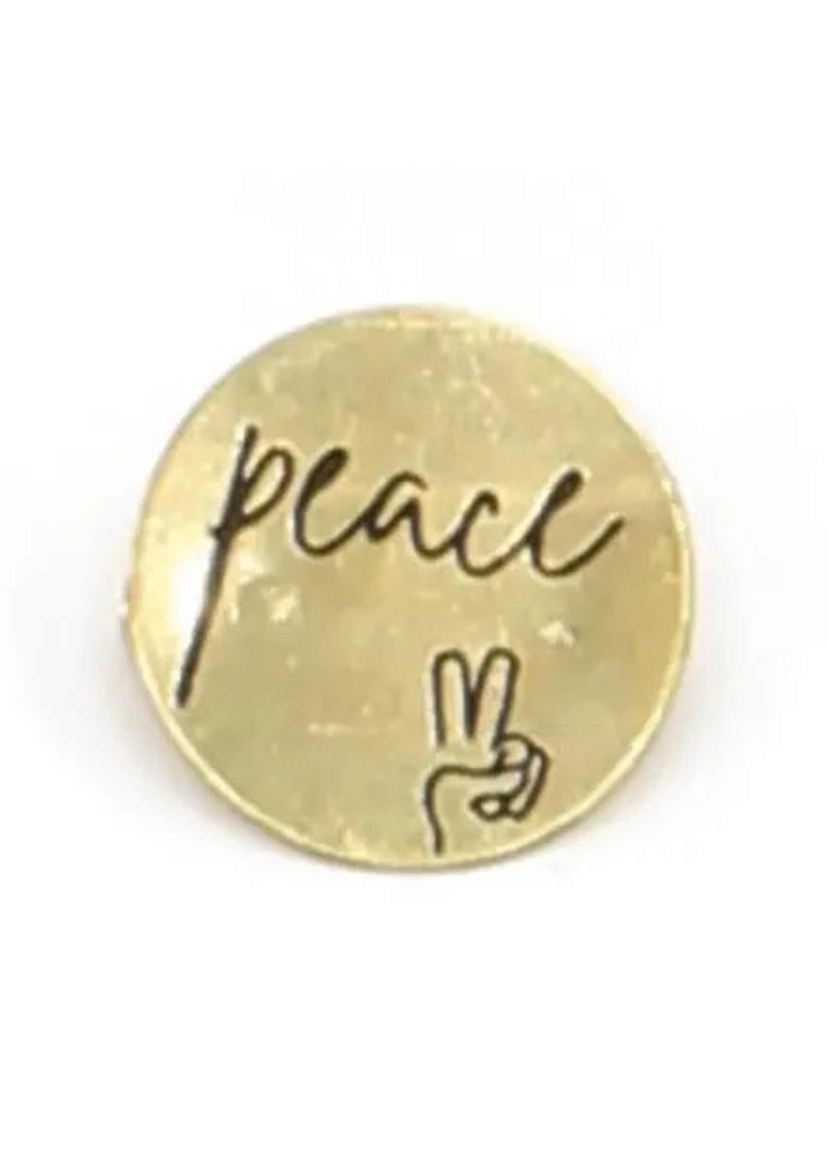 Brass Pin - Peace