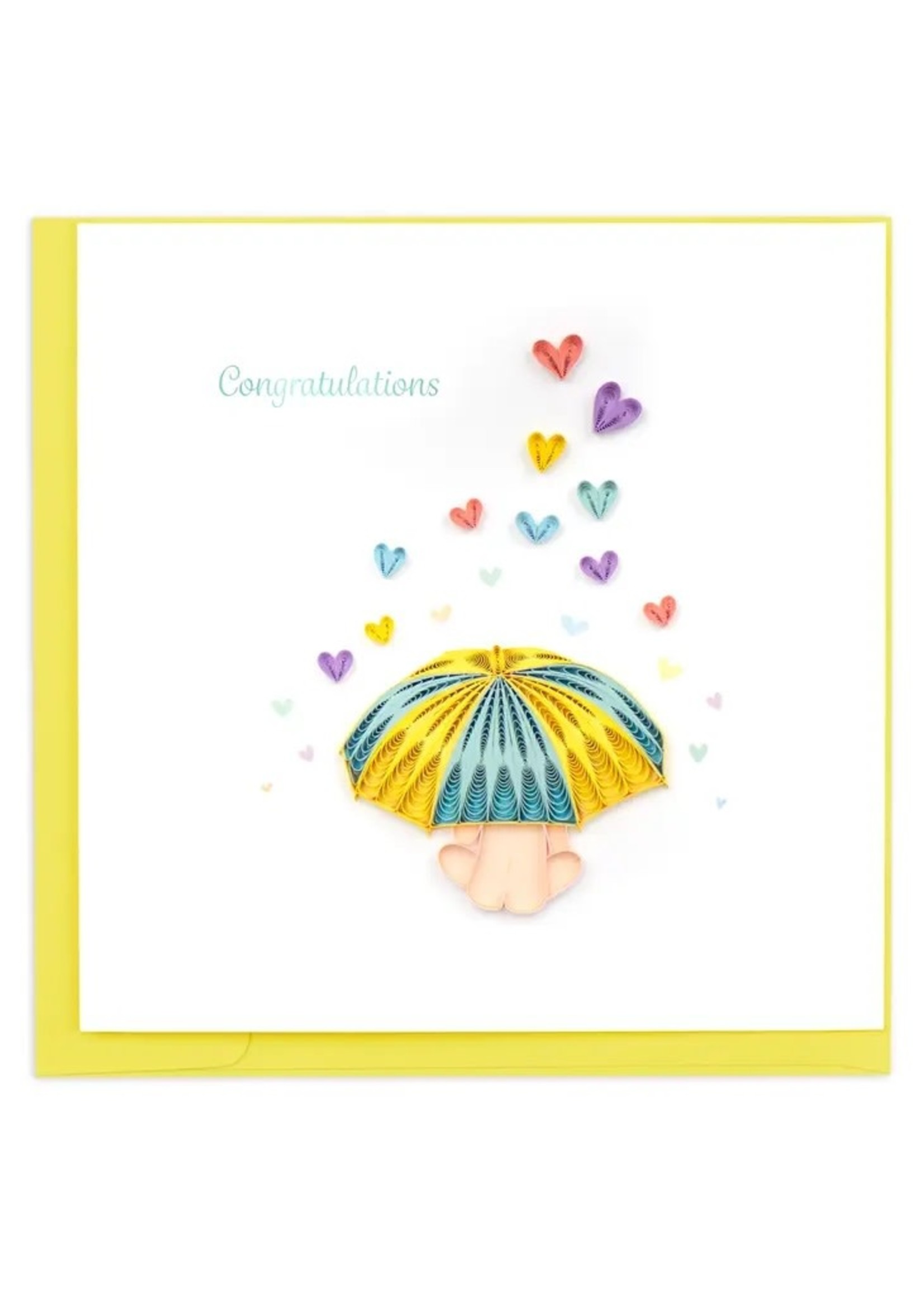 Quilled Card - Baby Shower Hearts