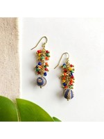 Earrings - Kantha Confetti Cluster