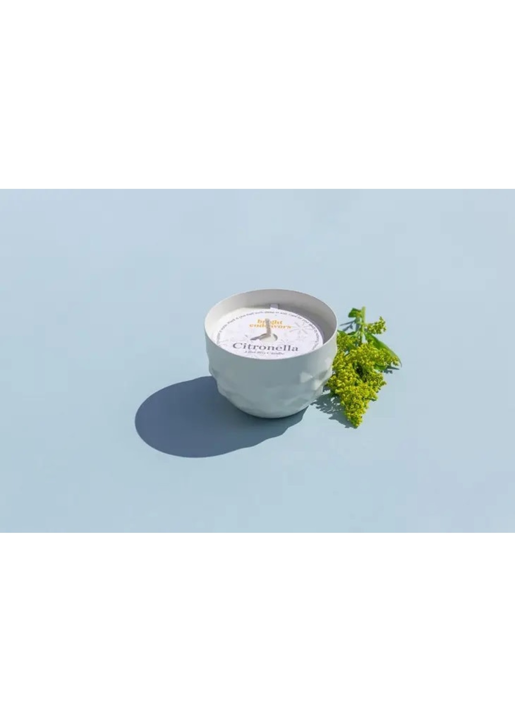 Candle- Citronella Soy Candle  White 12oz