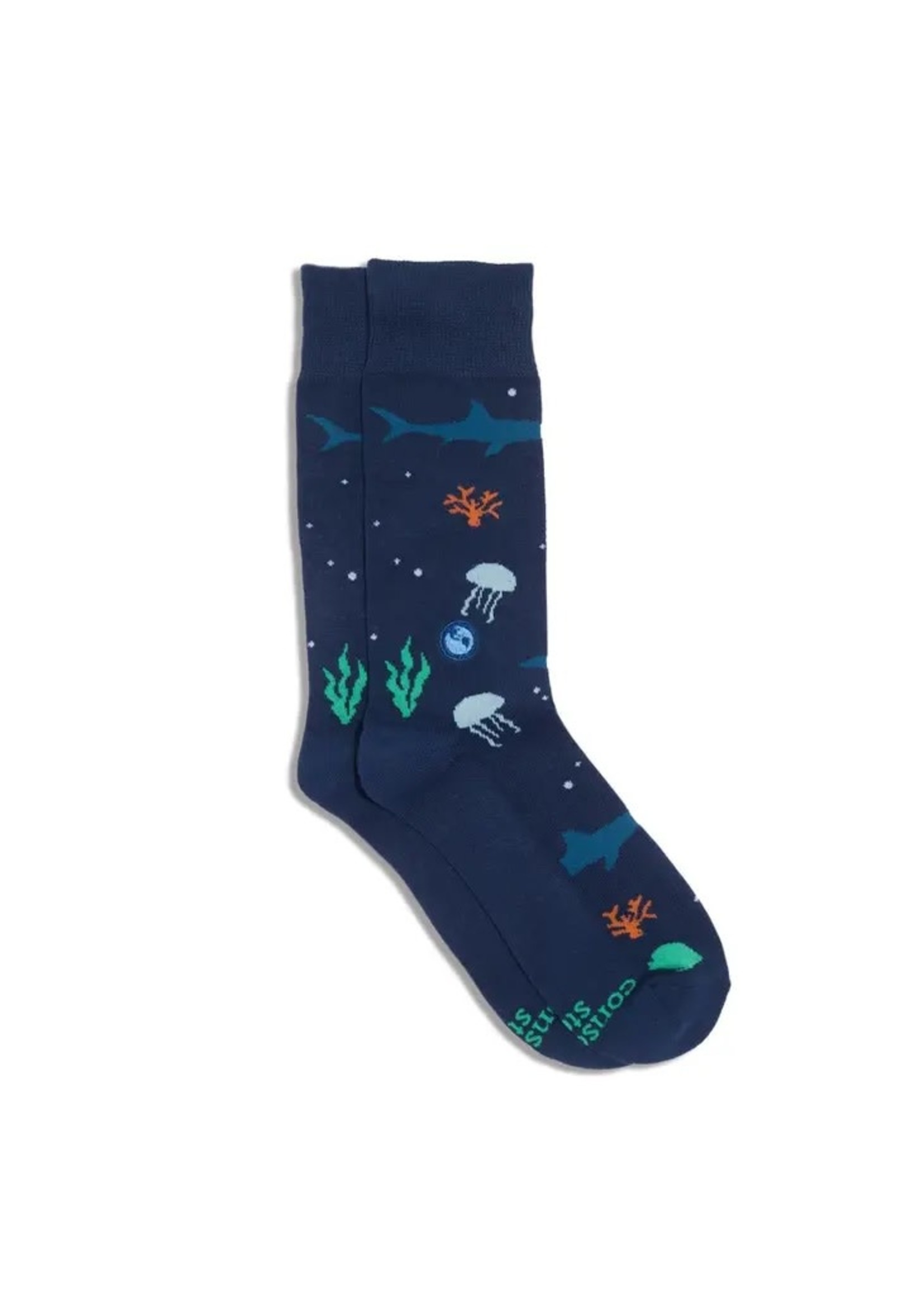 Socks - Protect our Planet Navy Ocean