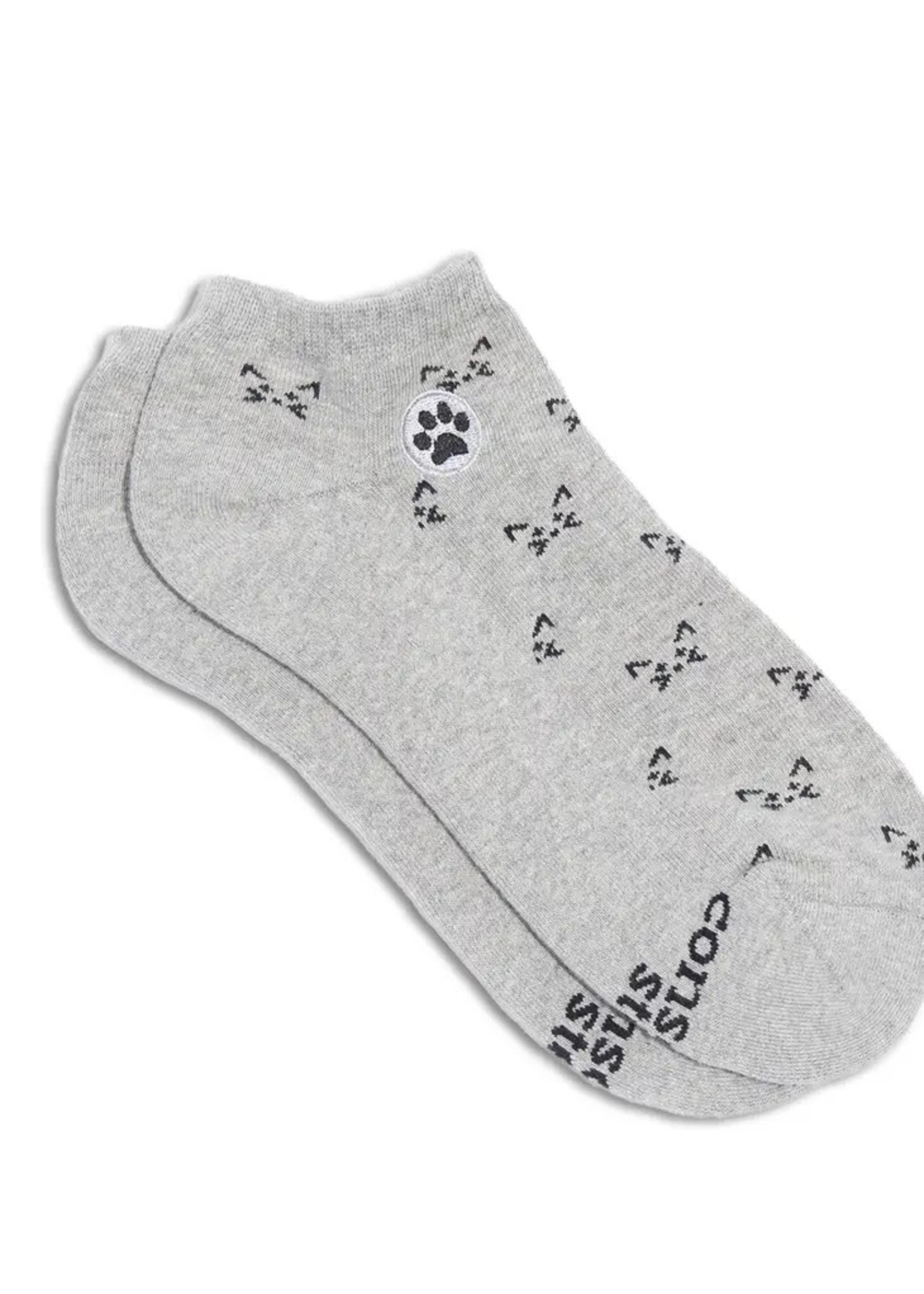 Ankle Socks - Save Cats Grey