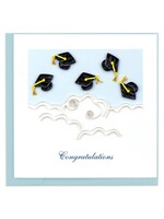 Quilled Card - Flying Graduation Caps