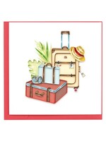 Quilled Card - Vintage Luggage