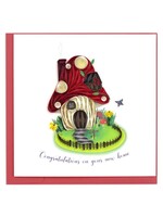 Quilled Card - Toadstool Home