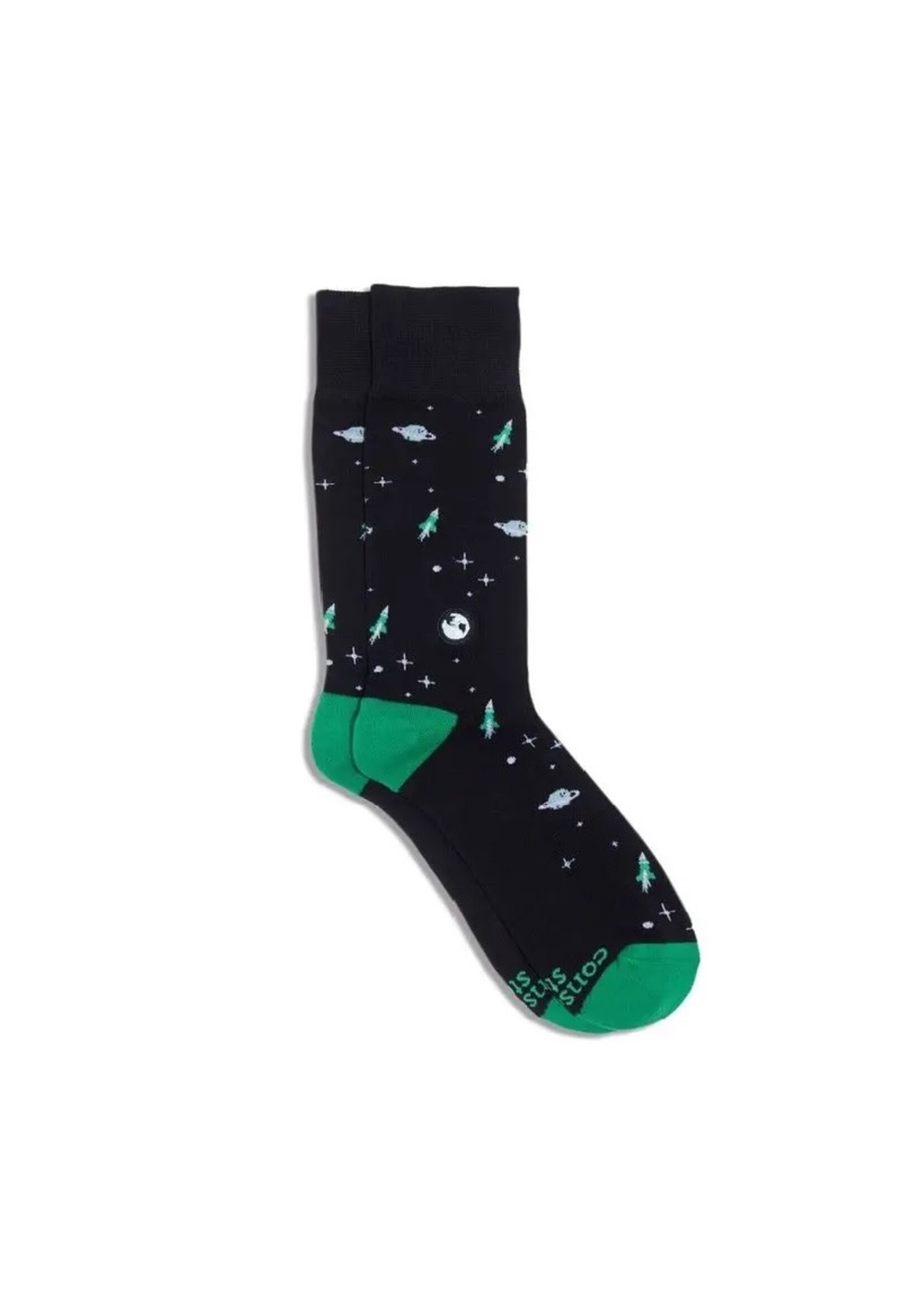 Socks - Protect our Planet Black Galaxy