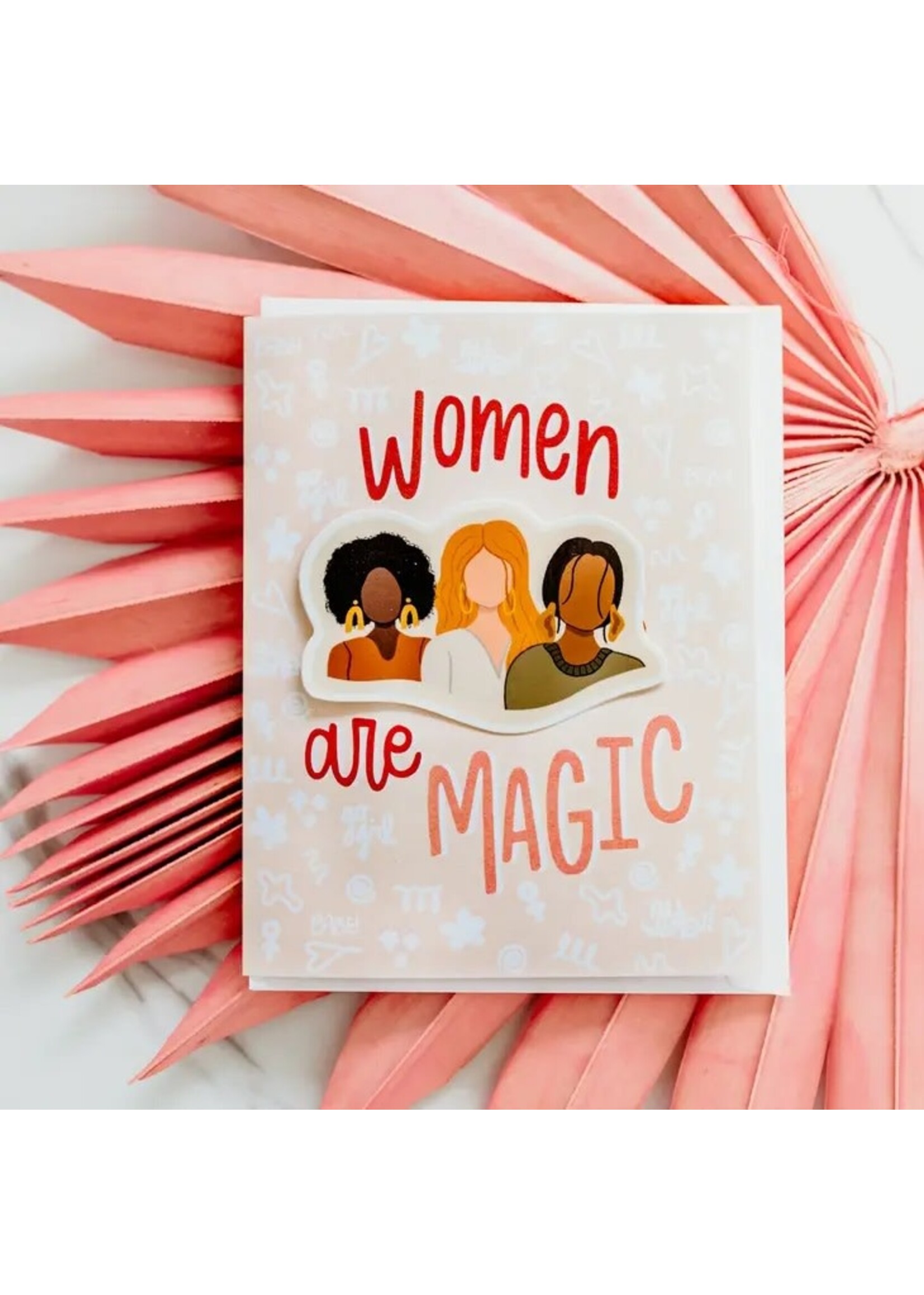 Sticker Card- Bookworm or Women are Magic