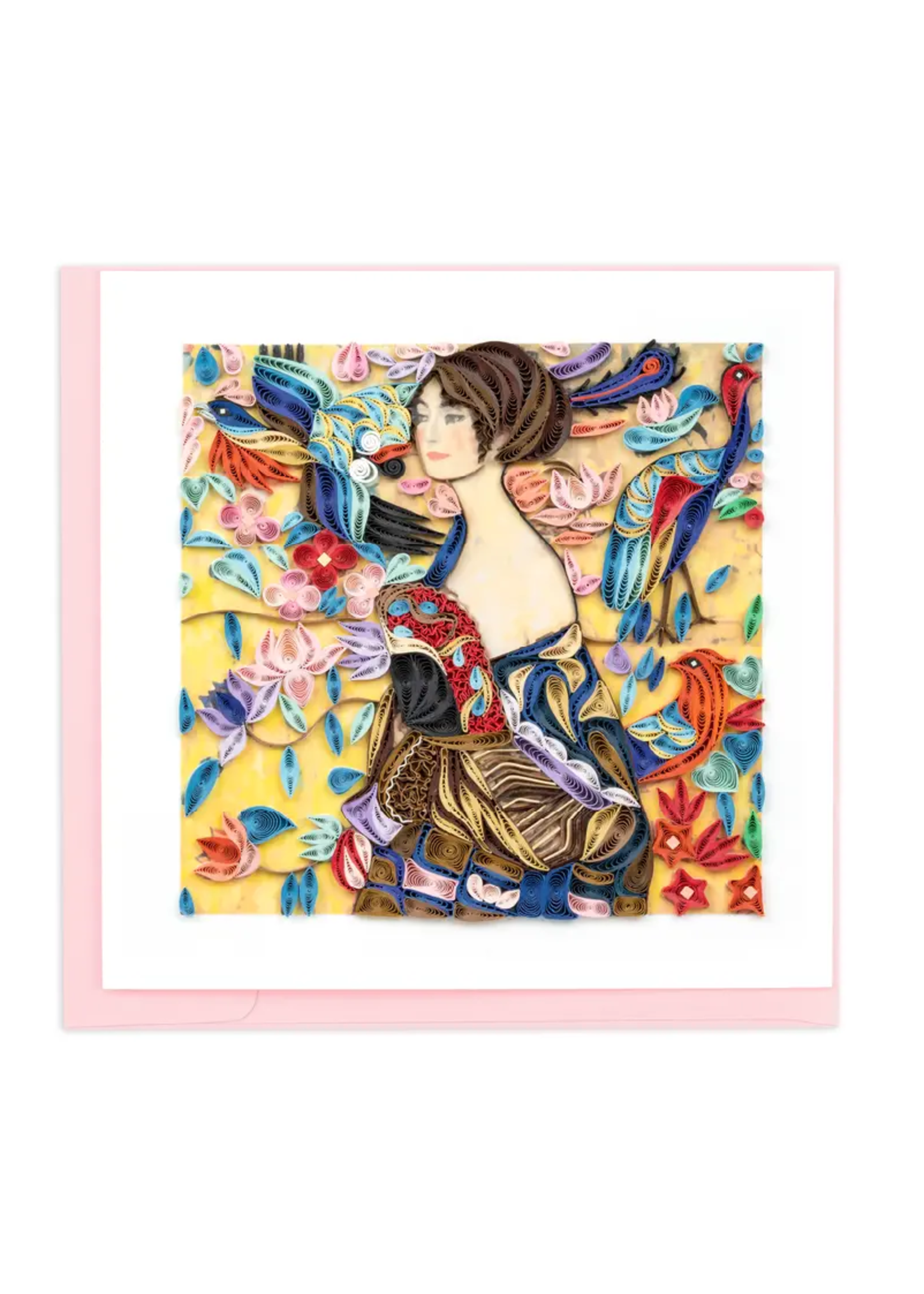 Quilled Lady with Fan - Artist Series