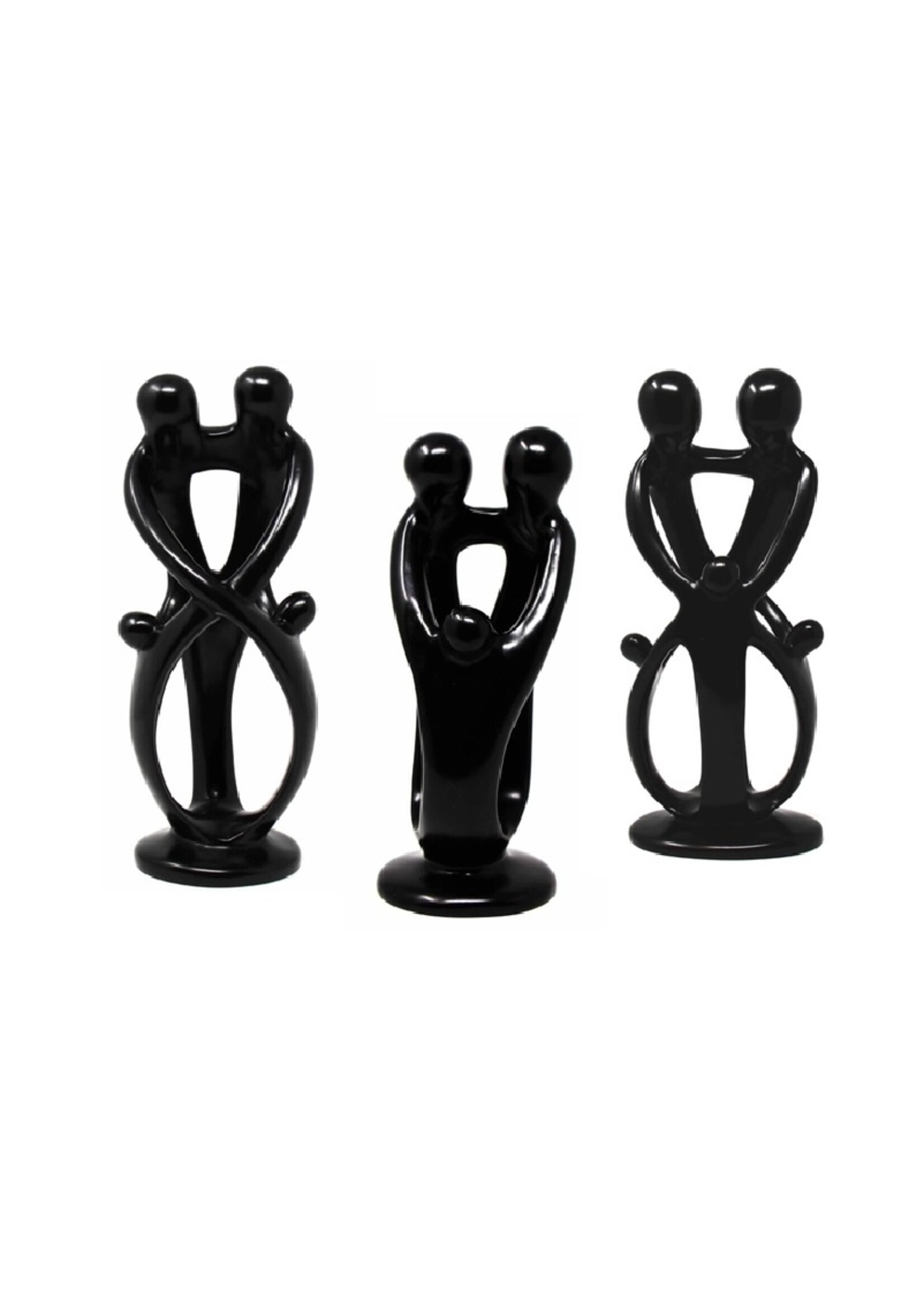 Soapstone Sculpture - Family 8in